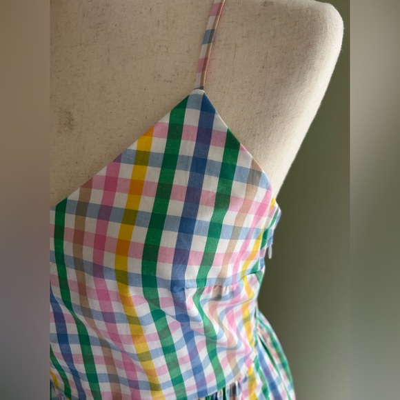 NWT J Crew Factory checked maxi sundress. Size 6. Smocked back, feminine colors - Picture 5 of 16